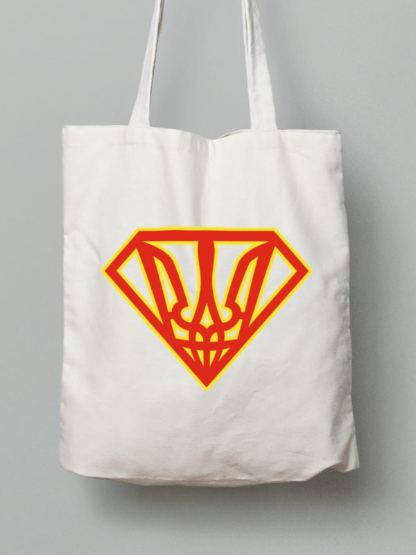 Екосумка з бавовни 38х40см з принтом "Супер ВОЛЯ" (220808)