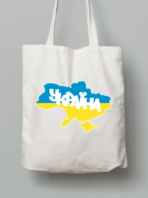 Екосумка з бавовни 38х40см з принтом "Єдина Україна" (220812)