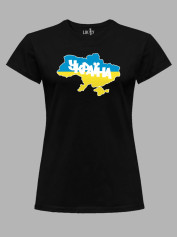 Футболка женская с принтом "Единая Украина" (220812)