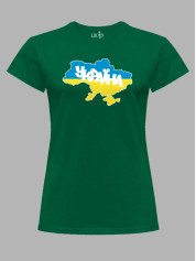 Футболка женская с принтом "Единая Украина" (220812)