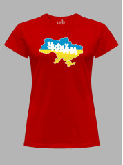 Футболка женская с принтом "Единая Украина" (220812)