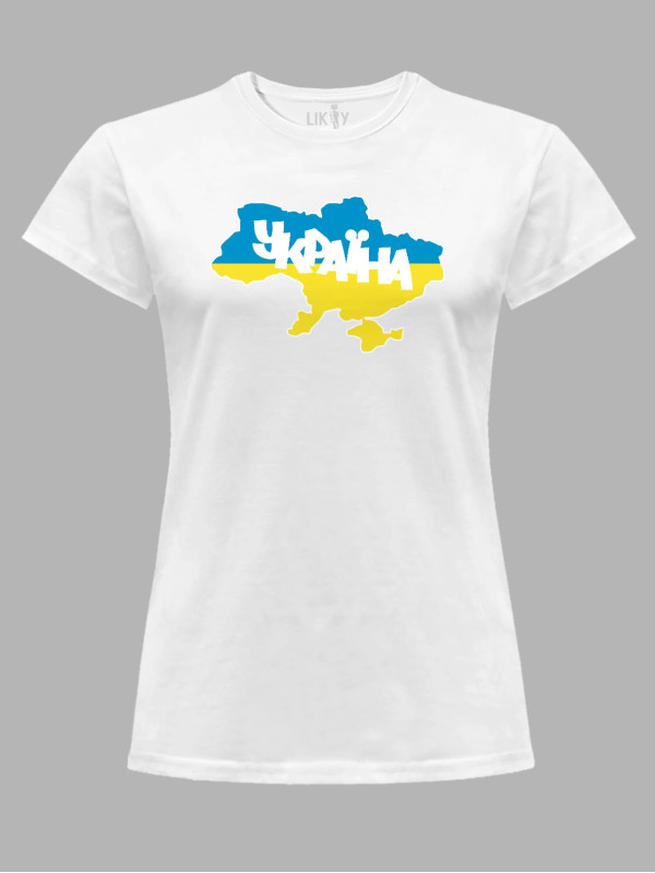 Футболка женская с принтом "Единая Украина" (220812)