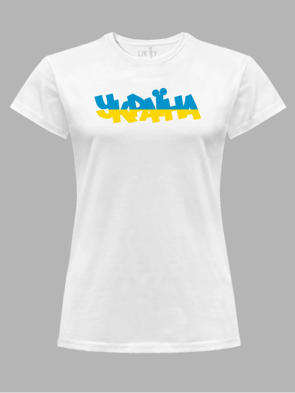 Футболка женская с принтом "Граффити Украина" (220814)