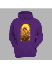 Худі з принтом "Сонячний дракон у хмарах" (231004)