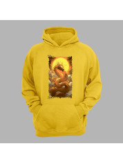 Худі з принтом "Сонячний дракон у хмарах" (231004)