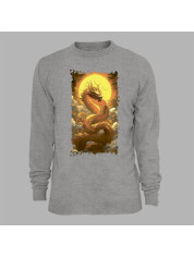 Світшот з принтом "Сонячний дракон у хмарах" (231004)