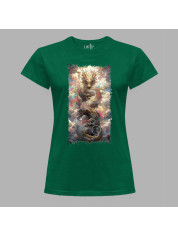 Футболка жіноча з принтом "Повітряний дракон у хмарах" (231005)