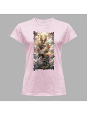 Футболка жіноча з принтом "Повітряний дракон у хмарах" (231005)