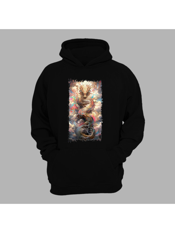 Худі з принтом "Повітряний дракон у хмарах" (231005)