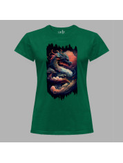 Футболка жіноча з принтом "Повітряно-вогняний дракон" (231006)