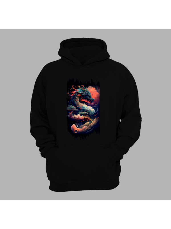 Худі з принтом "Повітряно-вогняний дракон" (231006)