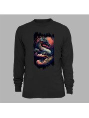 Світшот з принтом "Повітряно-вогняний дракон" (231006)