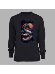 Світшот з принтом "Повітряно-вогняний дракон" (231006)