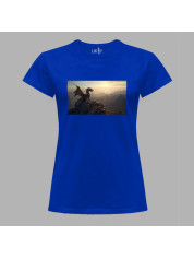 Футболка жіноча з принтом "Дракон на горі на світанку" (231009)