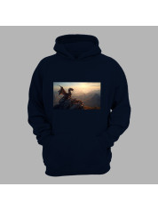 Худі з принтом "Дракон на горі на світанку" (231009)