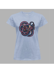 Футболка жіноча з принтом "Заплутаний дракон" (231011)