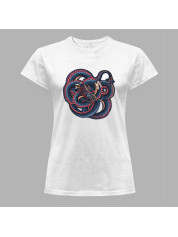 Футболка жіноча з принтом "Заплутаний дракон" (231011)