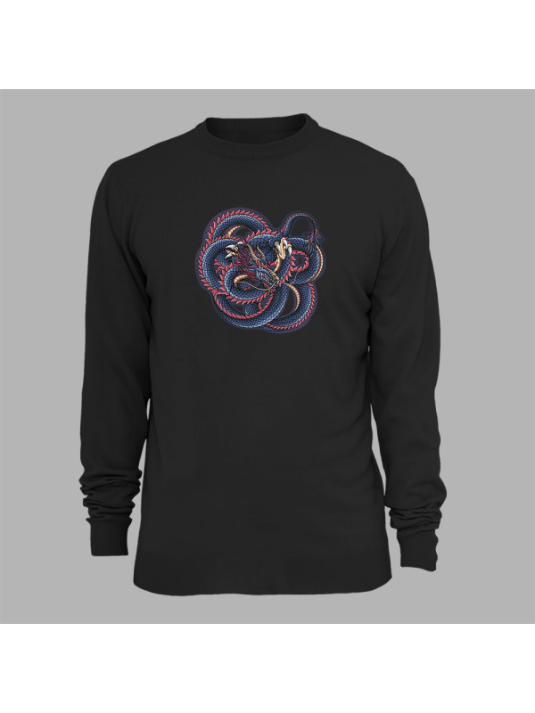 Світшот з принтом "Заплутаний дракон" (231011)