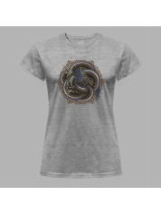 Футболка жіноча з принтом "Переплутаний дракон" (231012)