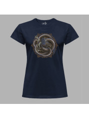 Футболка жіноча з принтом "Переплутаний дракон" (231012)