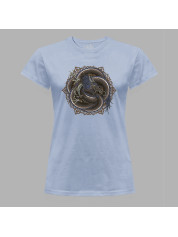 Футболка жіноча з принтом "Переплутаний дракон" (231012)