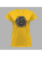 Футболка жіноча з принтом "Переплутаний дракон" (231012)