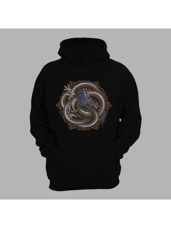 Худі з принтом "Переплутаний дракон" (231012)