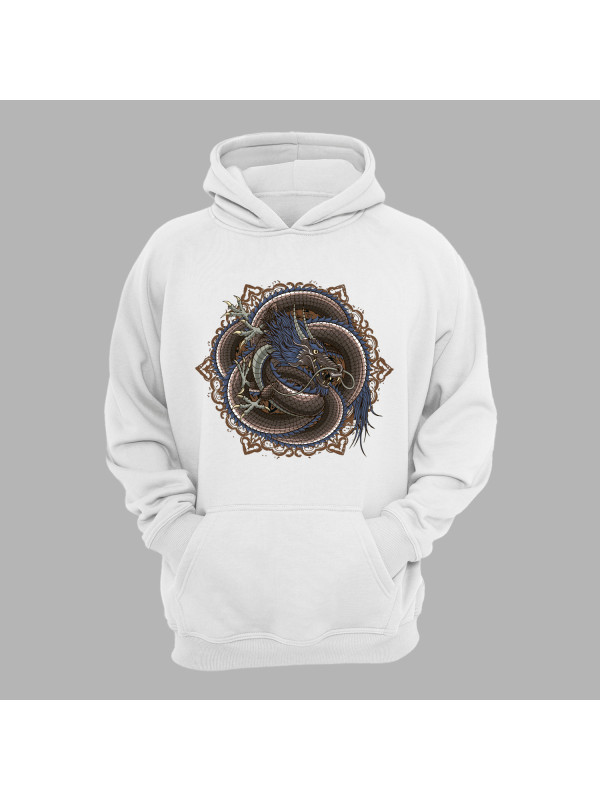 Худі з принтом "Переплутаний дракон" (231012)