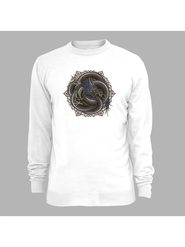 Світшот з принтом "Переплутаний дракон" (231012)