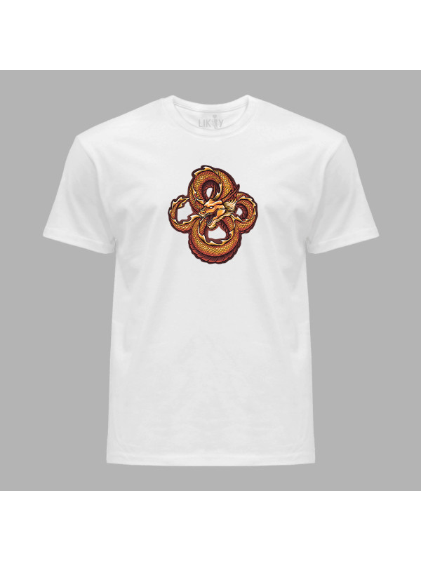 Футболка чоловіча з принтом "Нескінченний дракон" (231013)