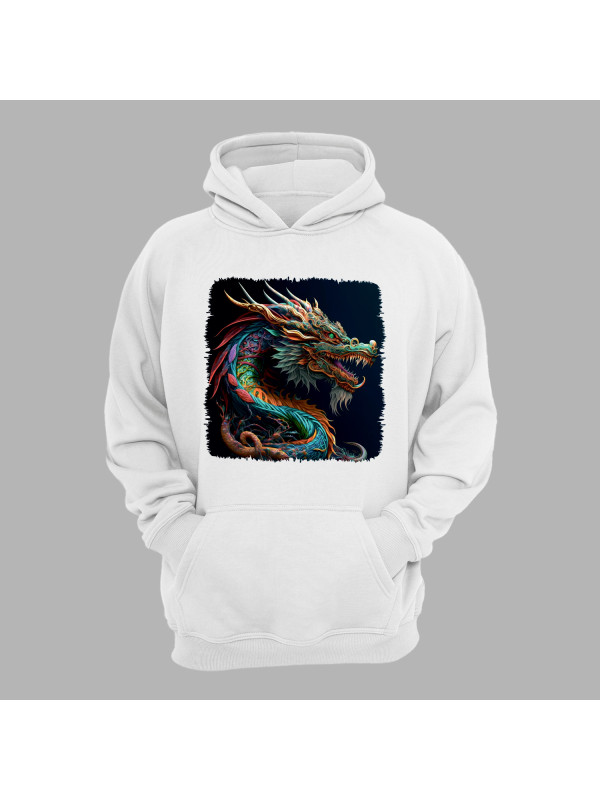 Худі з принтом "Кольоровий дракон" (231014)