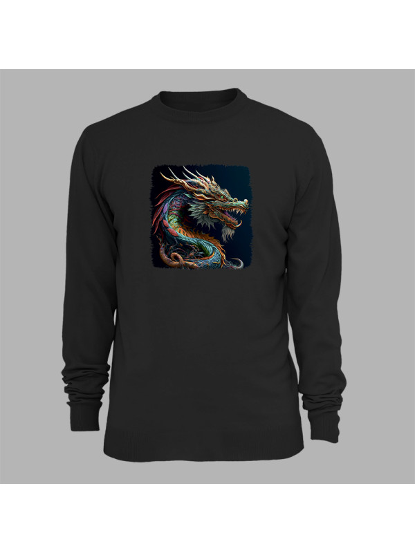 Світшот з принтом "Кольоровий дракон" (231014)