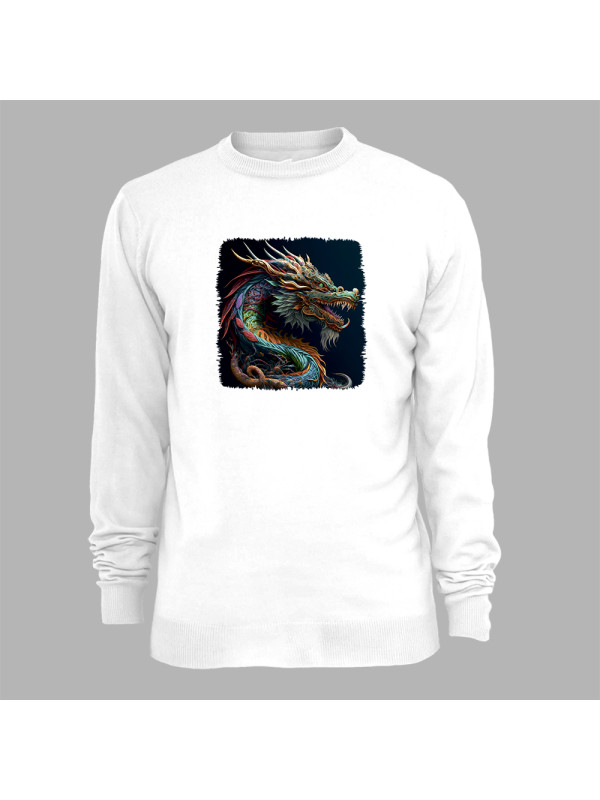 Світшот з принтом "Кольоровий дракон" (231014)