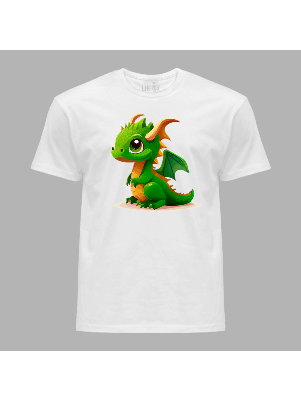 Футболка чоловіча з принтом "Зелений дракончик" (231015)