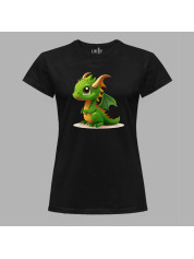 Футболка жіноча з принтом "Зелений дракончик" (231015)