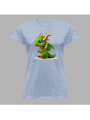 Футболка жіноча з принтом "Зелений дракончик" (231015)