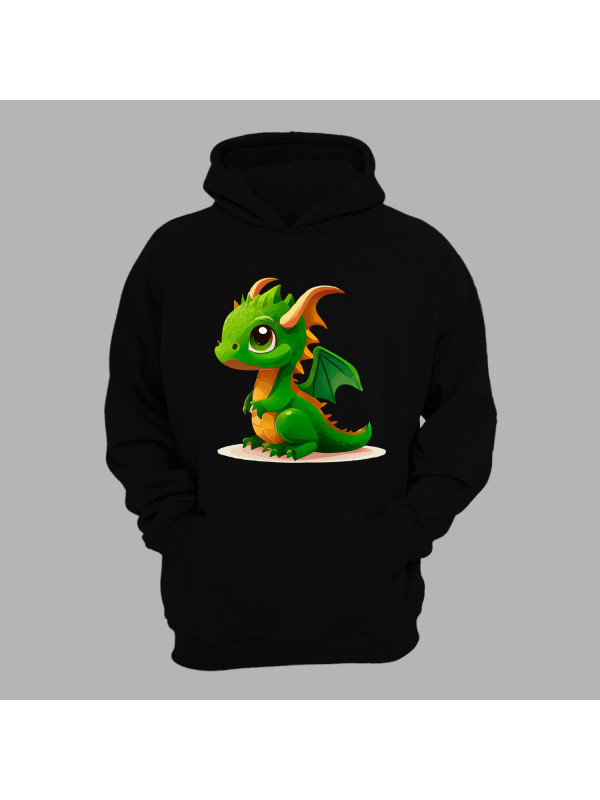 Худі з принтом "Зелений дракончик" (231015)