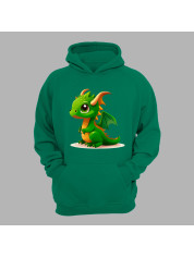 Худі з принтом "Зелений дракончик" (231015)