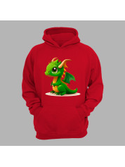 Худі з принтом "Зелений дракончик" (231015)