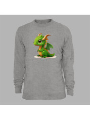 Світшот з принтом "Зелений дракончик" (231015)