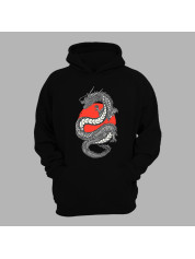 Худі з принтом "Дракон і червоне сонце" (231016)