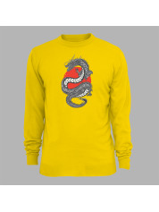 Світшот з принтом "Дракон і червоне сонце" (231016)