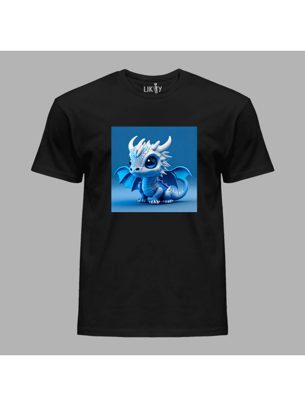 Футболка чоловіча з принтом "Синій дракончик" (231017)