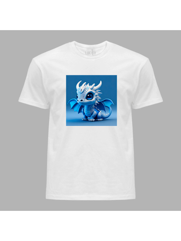 Футболка чоловіча з принтом "Синій дракончик" (231017)