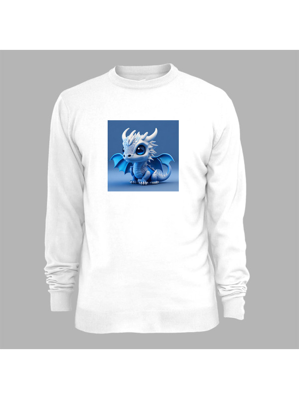 Світшот з принтом "Синій дракончик" (231017)