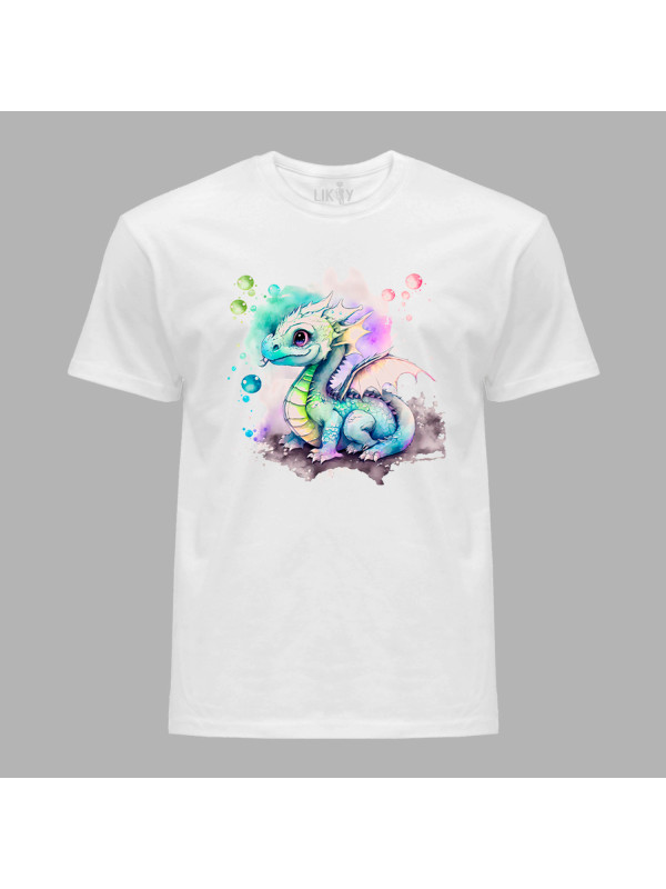 Футболка чоловіча з принтом "Чарівний бульбашковий дракончик" (231018)