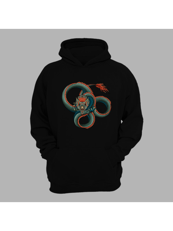 Худі з принтом "Три кола вогняного дракона" (231019)