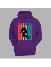 Худі з принтом "Силует дракона в кольорах" (231020)