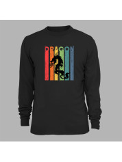 Світшот з принтом "Силует дракона в кольорах" (231020)