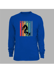 Світшот з принтом "Силует дракона в кольорах" (231020)